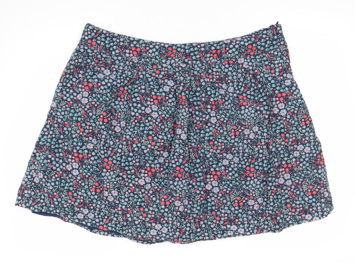 Brakeburn Womens Multicoloured Floral Cotton A-Line Skirt Size 20