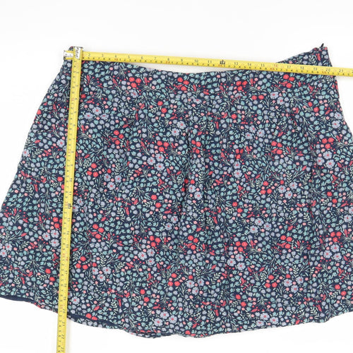 Brakeburn Womens Multicoloured Floral Cotton A-Line Skirt Size 20