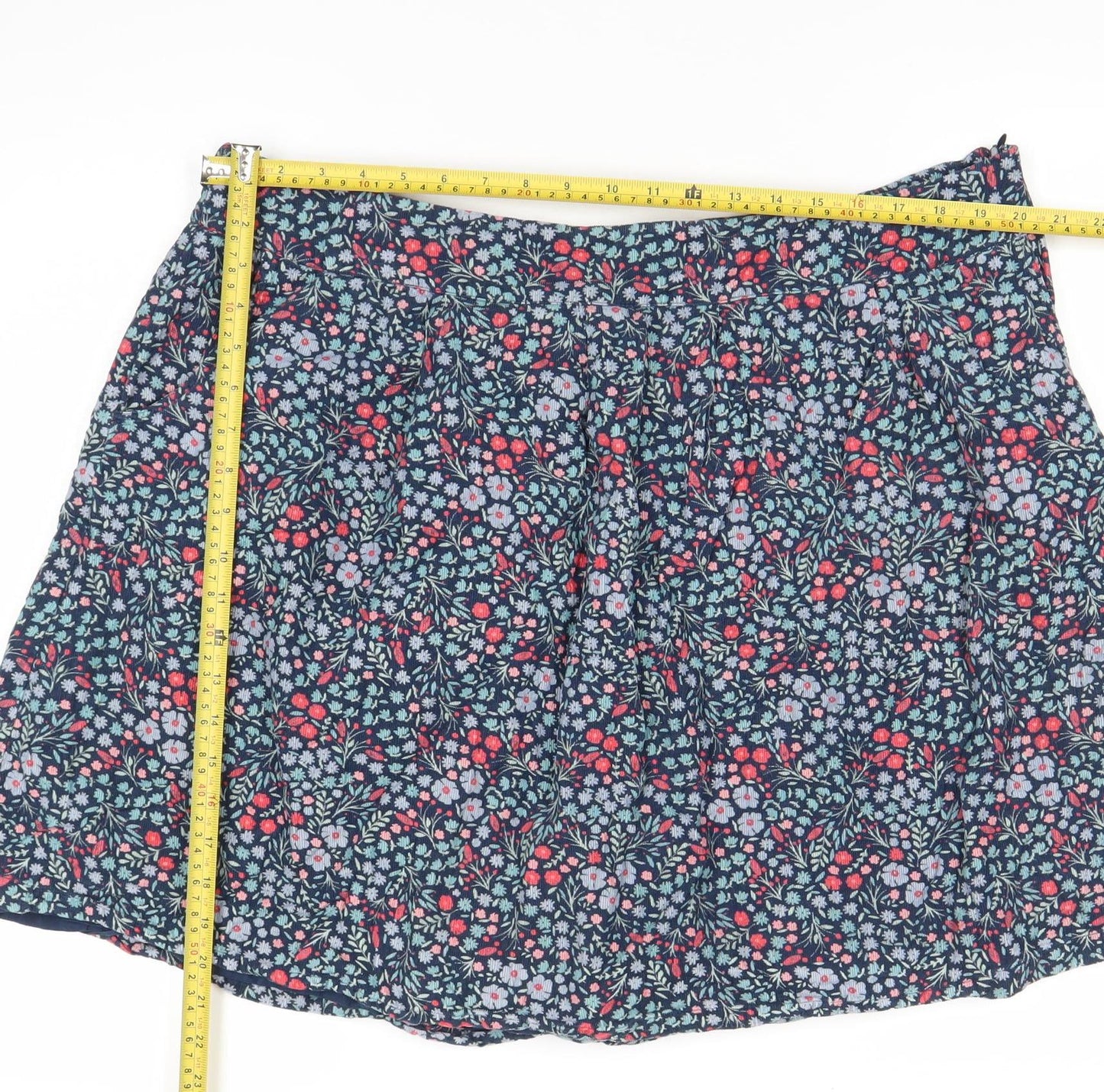 Brakeburn Womens Multicoloured Floral Cotton A-Line Skirt Size 20