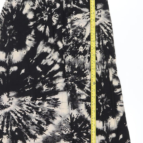 QED London Women’s Black Tie Dye Midi Strapless Dress M