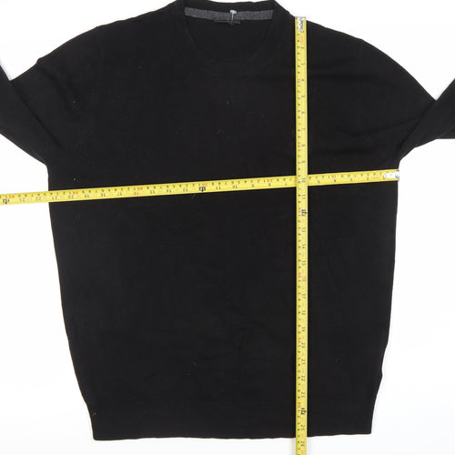 Jeff Banks Men’s Black Medium Pullover Jumper Knit Crew Neck