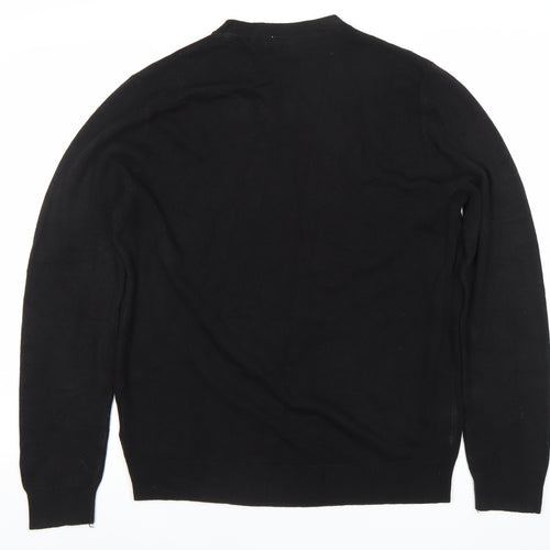 Jeff Banks Men’s Black Medium Pullover Jumper Knit Crew Neck