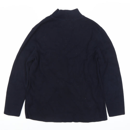 Zara Boys Blue Cotton Knit Half Zip Sweatshirt Jumper 10 Years