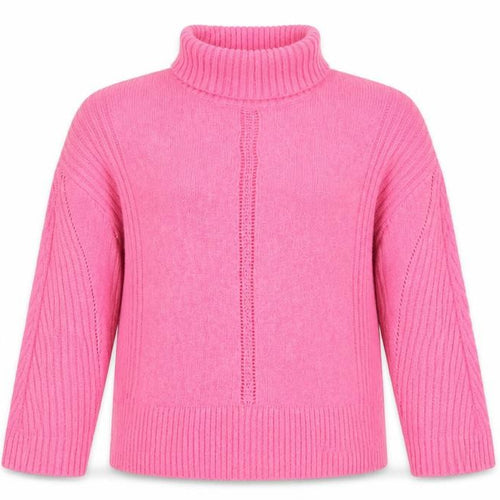 Wallis Petite Womens Pink Roll Neck Jumper Size 10 Cotton Knit