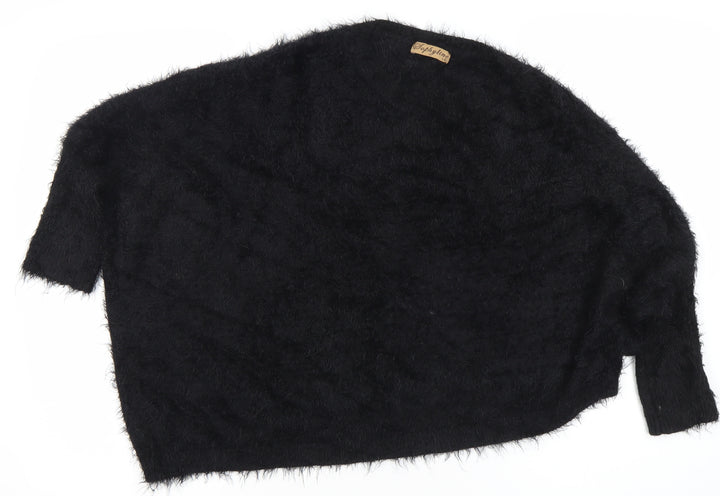 Sophylline Women’s Black Shrug Jumper Knit S 3/4 Sleeve Dolman