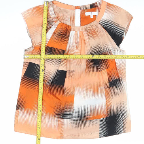 Jasper Conran Womens Multicoloured Geometric Blouse Size 12 Sleeveless