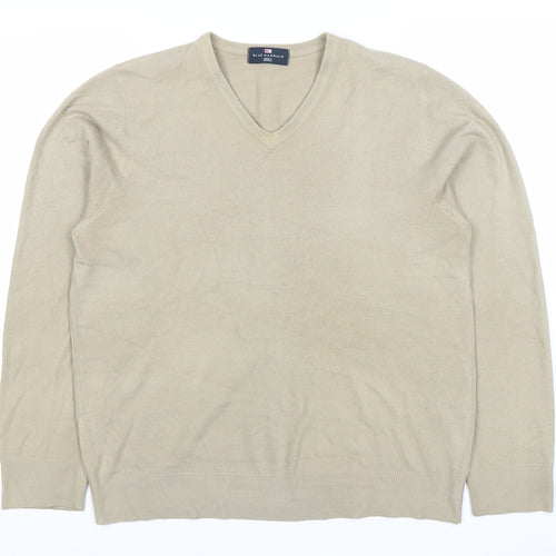 Marks and Spencer Men’s Beige V-Neck Pullover Jumper M