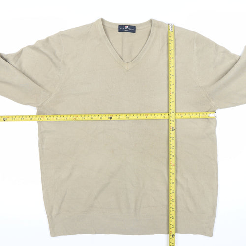 Marks and Spencer Men’s Beige V-Neck Pullover Jumper M