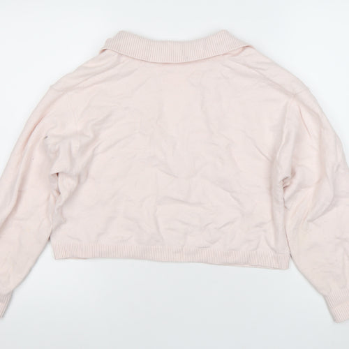 Patron Saints Women’s Pink XS Collared V-Neck Pullover Jumper