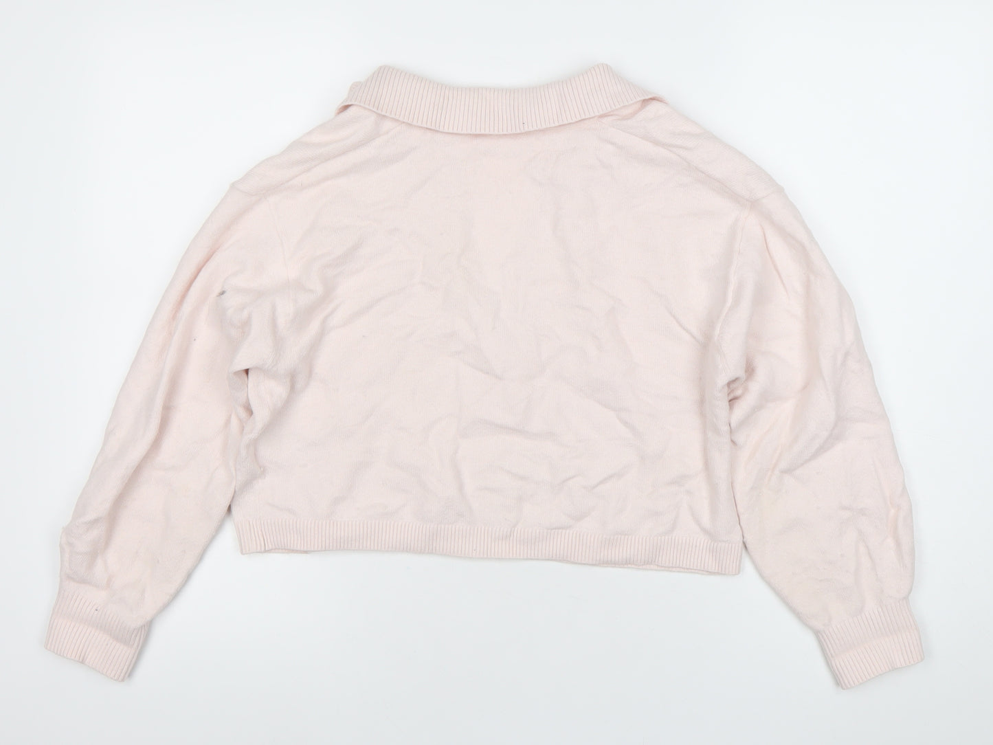 Patron Saints Women’s Pink XS Collared V-Neck Pullover Jumper