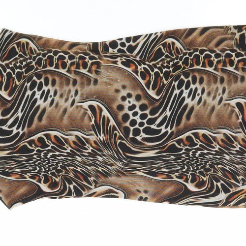 I Saw It First Womens Brown Animal Print Bodycon Dress Size 8
