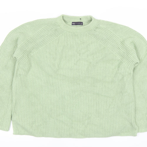Marks and Spencer Women’s Green L Crew Neck Knit Jumper