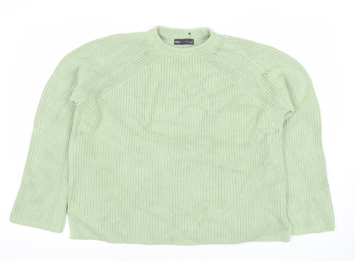 Marks and Spencer Women’s Green L Crew Neck Knit Jumper