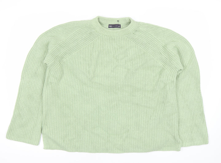 Marks and Spencer Women’s Green L Crew Neck Knit Jumper