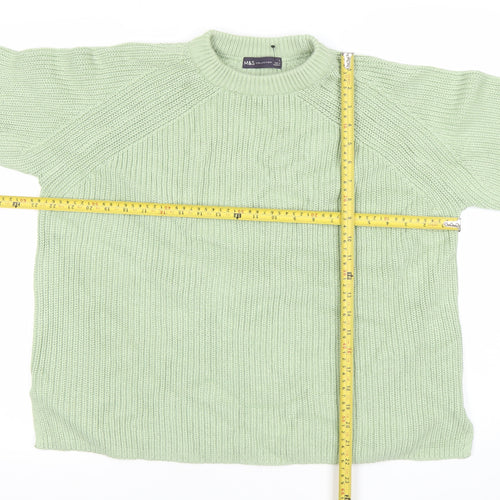 Marks and Spencer Women’s Green L Crew Neck Knit Jumper