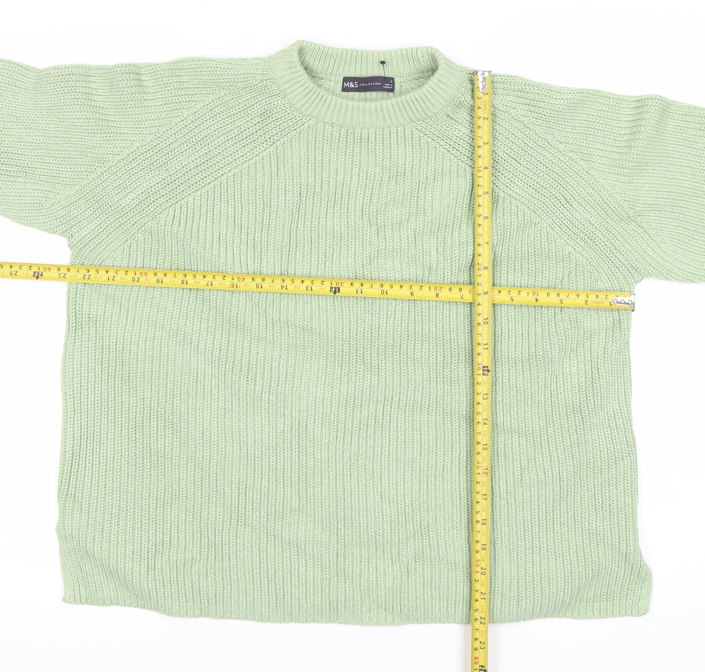 Marks and Spencer Women’s Green L Crew Neck Knit Jumper