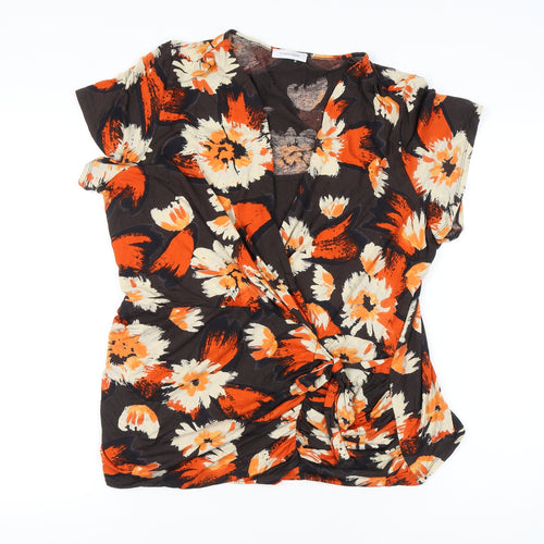 Windsmoor Women's Multicoloured XL Floral Wrap Blouse Top