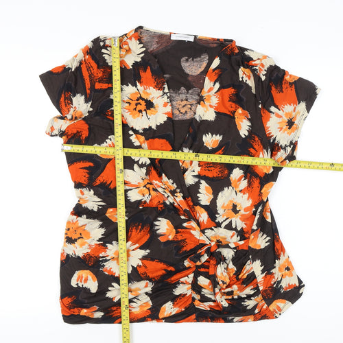 Windsmoor Women's Multicoloured XL Floral Wrap Blouse Top