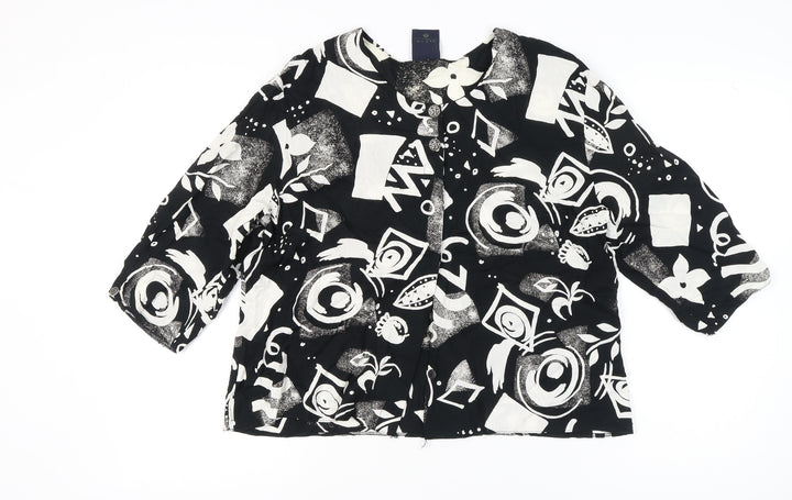 Your Sixth Sense Women’s Black Geometric Art Blouse Size 18