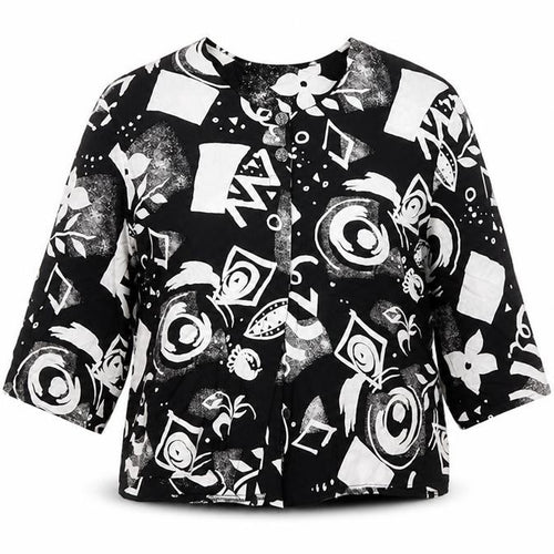 Your Sixth Sense Women’s Black Geometric Art Blouse Size 18