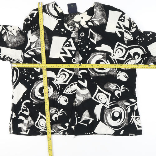 Your Sixth Sense Women’s Black Geometric Art Blouse Size 18