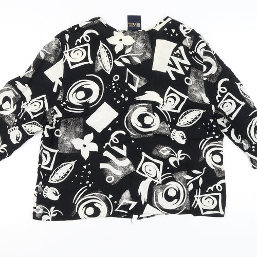 Your Sixth Sense Women’s Black Geometric Art Blouse Size 18