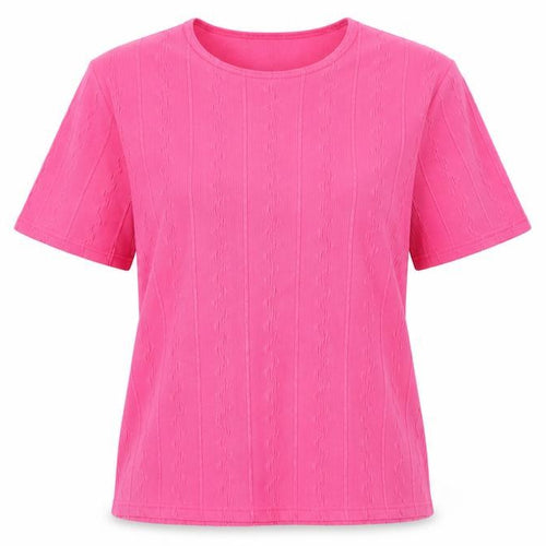 Bonmarché Women’s Pink Short Sleeve T-Shirt Top L Polyester