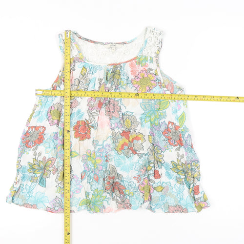 Next Women’s Multicoloured Floral Lace Tunic Blouse Size 10
