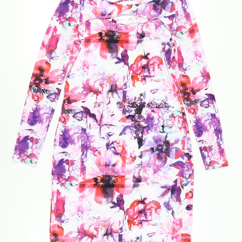 Definitions Women’s Multicoloured Floral Bodycon Dress Size 14