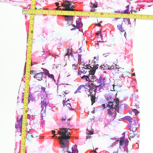Definitions Women’s Multicoloured Floral Bodycon Dress Size 14