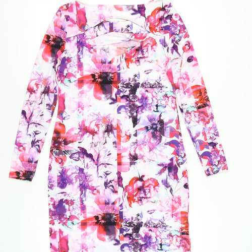 Definitions Women’s Multicoloured Floral Bodycon Dress Size 14