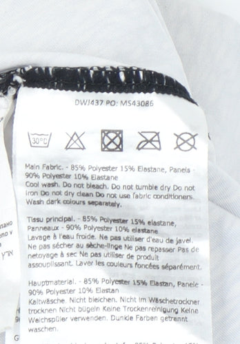 Dare2B Womens Black Capri Leggings Size 14 Slim Fit Gym Wear