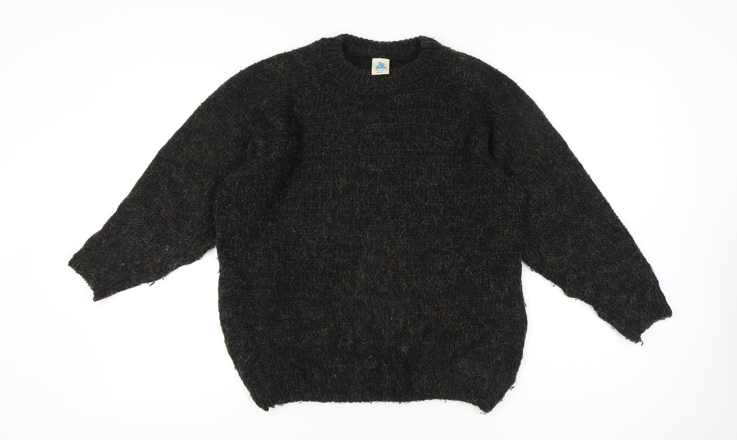 Top Lady Women’s Black Chunky Knit Pullover Jumper Size 20