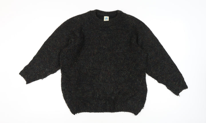 Top Lady Women’s Black Chunky Knit Pullover Jumper Size 20