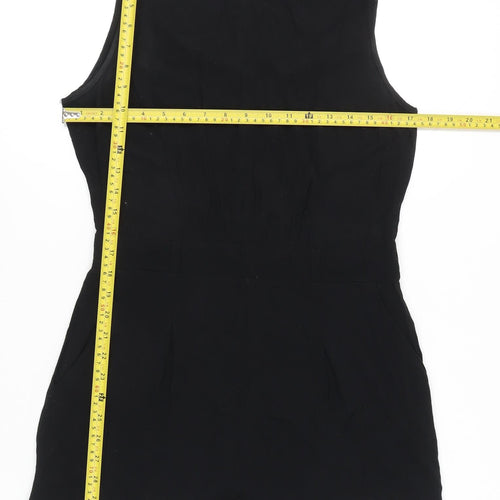Forever 21 Women Black Studded Sleeveless Playsuit Size M