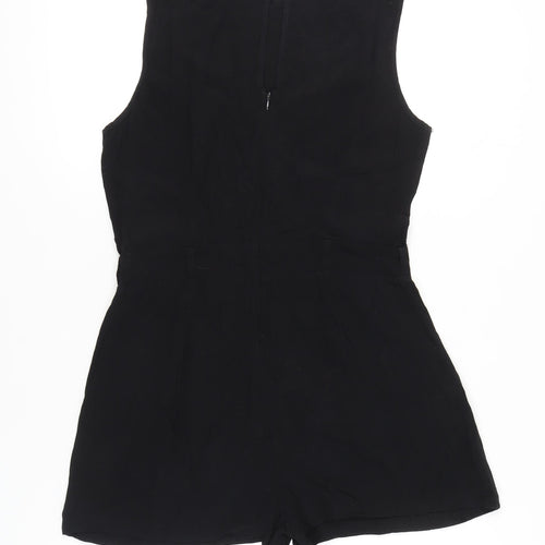 Forever 21 Women Black Studded Sleeveless Playsuit Size M