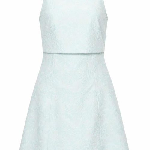 Coast Women’s Green Jacquard A-Line Dress UK 8 Sleeveless Party
