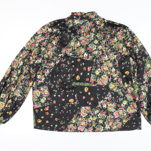 Topshop Women’s Multicoloured Floral Blouse UK 14 Tunic Style