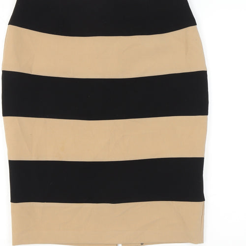 Principles by Ben de Lisi Women’s Black Beige Striped Pencil Skirt Size 12