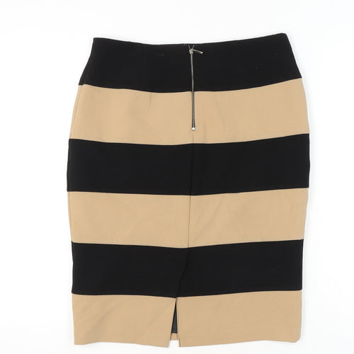Principles by Ben de Lisi Women’s Black Beige Striped Pencil Skirt Size 12