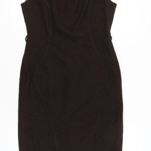 Next Women’s Black Wool Blend Sheath Dress Size 12 Knee Length