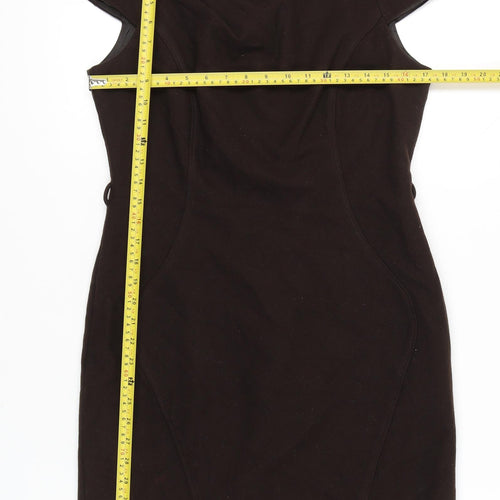 Next Women’s Black Wool Blend Sheath Dress Size 12 Knee Length