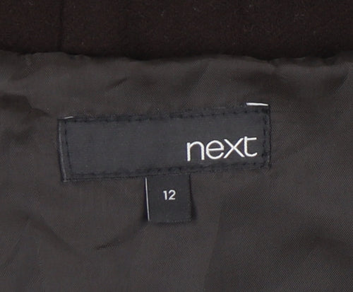 Next Women’s Black Wool Blend Sheath Dress Size 12 Knee Length