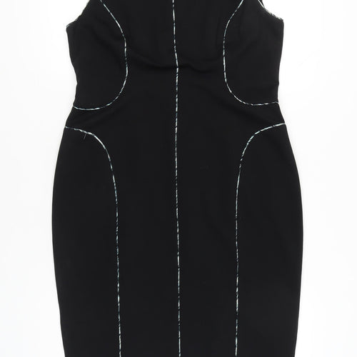Damsel in a Dress Womens Black Size 16 Sheath Knee Length Zip Back