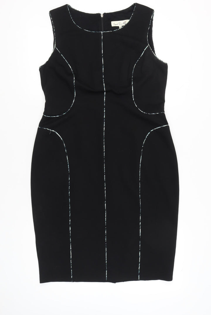 Damsel in a Dress Womens Black Size 16 Sheath Knee Length Zip Back