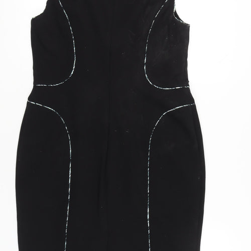 Damsel in a Dress Womens Black Size 16 Sheath Knee Length Zip Back