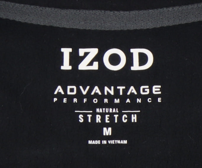 IZOD Men’s Grey Full Zip Sweatshirt Jacket M High Neck Pockets