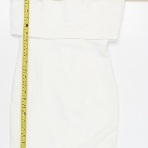 Miss Selfridge Women White UK 6 Sheath Knee Length Dress Cocktail