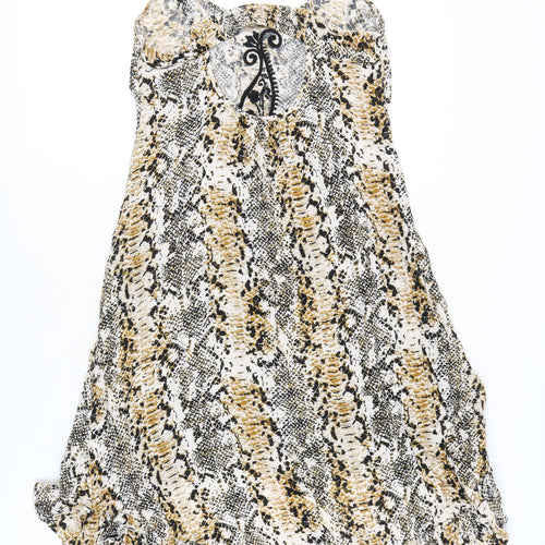 River Island Women’s Multicoloured Animal Print Slip Dress M