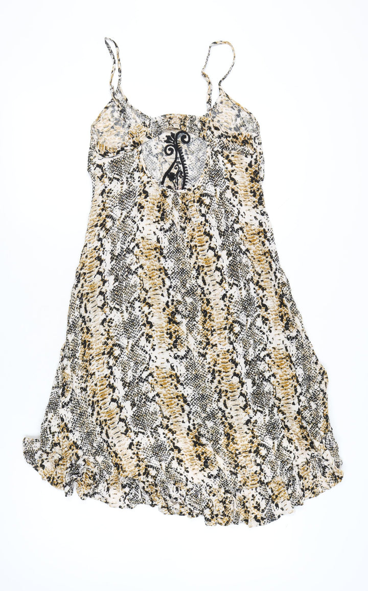 River Island Women’s Multicoloured Animal Print Slip Dress M